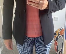 Ladies navy pinstripe suit size 8