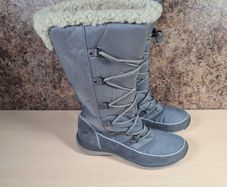 womens CLARKS WAVE WALK gore tex and wool high winter boots pull on Size UK 8 D EU 42