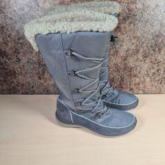 womens CLARKS WAVE WALK gore tex and wool high winter boots pull on Size UK 8 D EU 42
