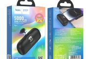 Hoco B37-A5I Sailer Mini Pocket iP Capsule Power Bank 5000mAh Black