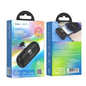 Hoco B37-A5I Sailer Mini Pocket iP Capsule Power Bank 5000mAh Black