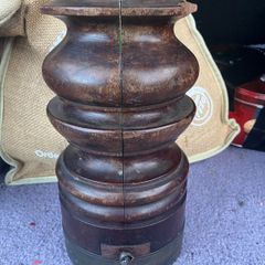 Brass and mahogany item