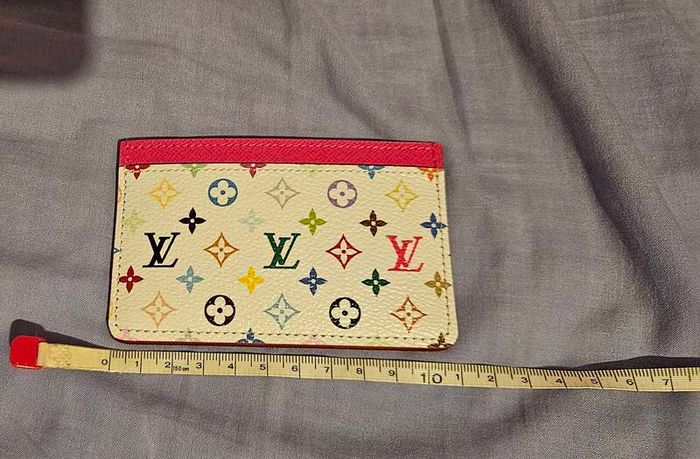 Authentic Louis Vuitton x Takashi Murakami 2025 Collection Cardholder in White Multicolour