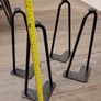 DT IRONCRAFT 30cm Black Steel Hairpin Furniture Legs (Set of 4) Image 2