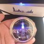 Magnificent Landmarks Empire State Building glow in dark Silver 2oz coin box+coa Image 4