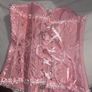 Pink Satin Lace Up Corset Top Image 5