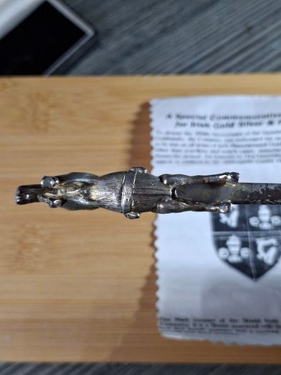 Irish Solid Silver Horse & Jockey Letter Opener