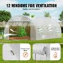 Walk-in Tunnel Greenhouse 19.36x9.68x6.5ft Galvanized Frame PE Cover White Image 3