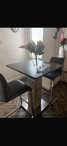 Breakfast bar and high stools