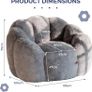Bean Bag Chair, Floral Shaped Bean Bag Sofa Includes Filling, Soft Faux Fur Floor Sofa Giant Size for Living Room Bedroom Image 2