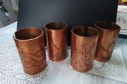 Four  Vintage Copper Napkin Rings