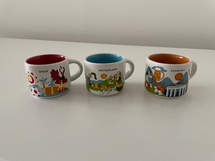 Three Starbucks Espresso mugs