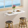 Wall Mounted Folding Table, Floating Wall Desk for Small Spaces, Fold Down Laundry Shelf with Heavy-Duty Brackets Image 6