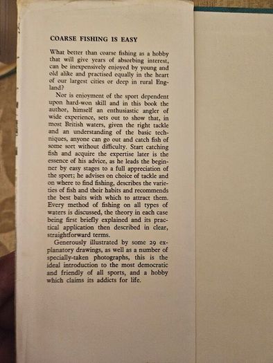 Coarse Fishing Is Easy.d. N.puddepha. 1970 First Edition Hardback With Dustjacket In Fair Condition. See Photos For Same.