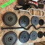 Metal Gym Weights + Bars, Bicep, Triceps + Belt! Image 3