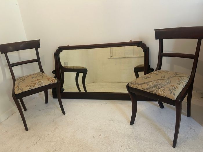 Set of Regency Style Mahogany Bar Back Dining Chairs