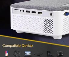 Portable HD Projector and  120 Projection Screen Almost new