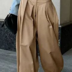 DKNY Extra Wide palazzo trousers with pockets and emblem belt Sz 12UK Rrp 135 (New)