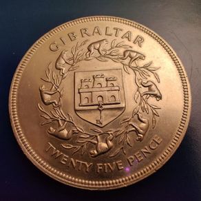 Gibraltar 25 Pence 1977 - Elizabeth II Silver Jubilee