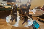 Monkey and Squirrel Bronze Effect Ornaments