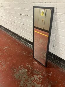 wall mirror with metal frame