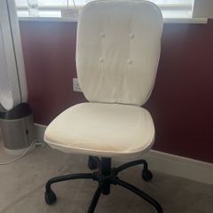 White Fabric Office Chair