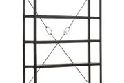 5-Tier Bookcase Black 140x30x180 cm Solid Mango Wood