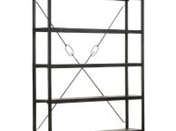 main image for ad 5-Tier Bookcase Black 140x30x180 cm Solid Mango Wood