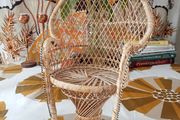 Wicker plant stand / peacock chair for dolls