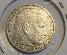 1935 germany silver 5 mark