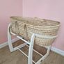 Mamas & Papas Moses Basket with White Rocking Stand Image 8
