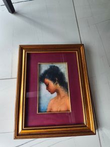 Oil portrait of a woman, F. Simonato