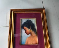 Oil portrait of a woman, F. Simonato