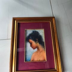 Oil portrait of a woman, F. Simonato