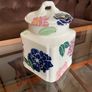 Royal Winton Tradition Romany Sponge Ware Airtight Square Tea Caddy Biscuit Storage Jar Image 3