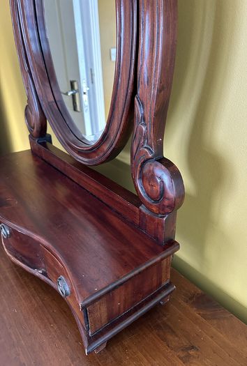 Solid Mahogany Chest of Drawers with Mirror