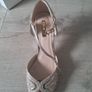 Gold heeled peeptoe Sandal Glamour footwear Image 2