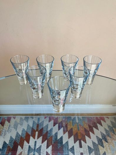 7 Mid Century "Italian Brunch" Crystal Glasses, 100ml, Short Cocktail
