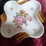 Vintage Limoges France Porcelain Floral Trinket Dish Ashtray, Jammet Seignolles Lourdes Souvenir Image 2