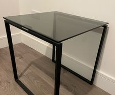 Side Table smoked black glass