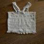 White Strappy Crop Top Size Small Image 3