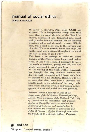 Manual Of Social Ethics  - James Kavanagh