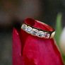 Vintage Italian Emerald Cut Diamond Ring - Unique Eternity Ring Image 7