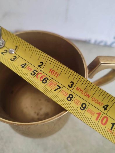 Vintage Engraved Brass Metal Cup Mug Wine Glass Made in India