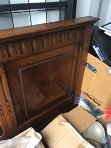 Single bed antique headboard