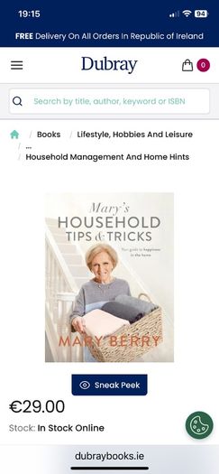 Mary's  Household Tips and Tricks by Mary Berry