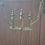 Classic brass fireplace accessories set Image 3
