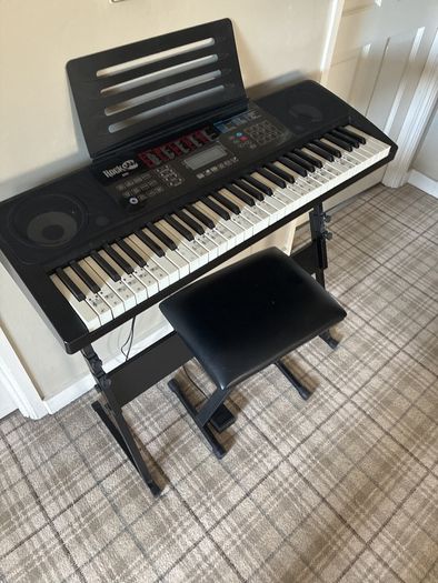 keyboard with stool and stand