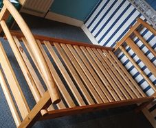 Single timber bed frame