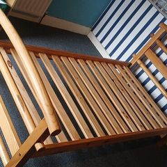 Single timber bed frame